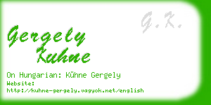gergely kuhne business card