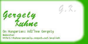 gergely kuhne business card